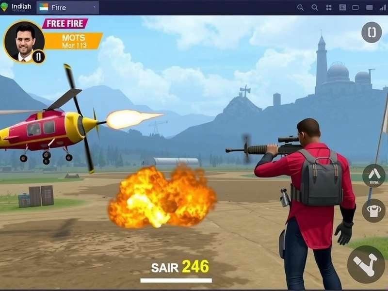 Indian Free Fire AN1 APK gameplay showing characters and battlefield