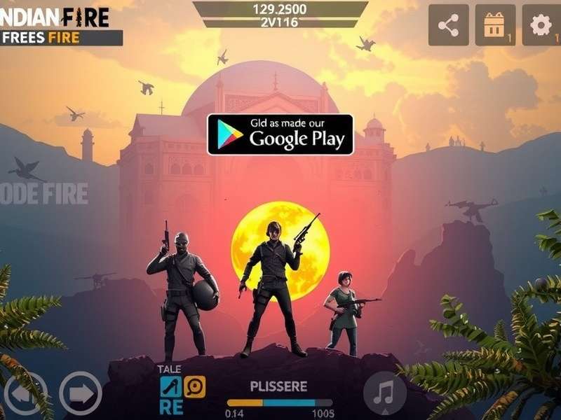 Free Fire gameplay on mobile device showing intense battle action
