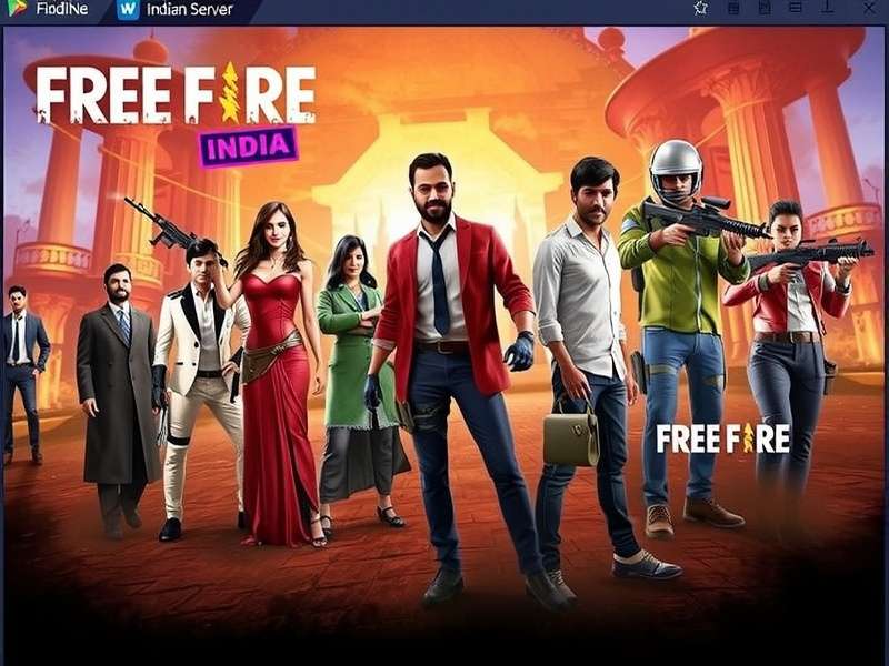 Free Fire India Launch Celebration Artwork showing characters with Indian flag