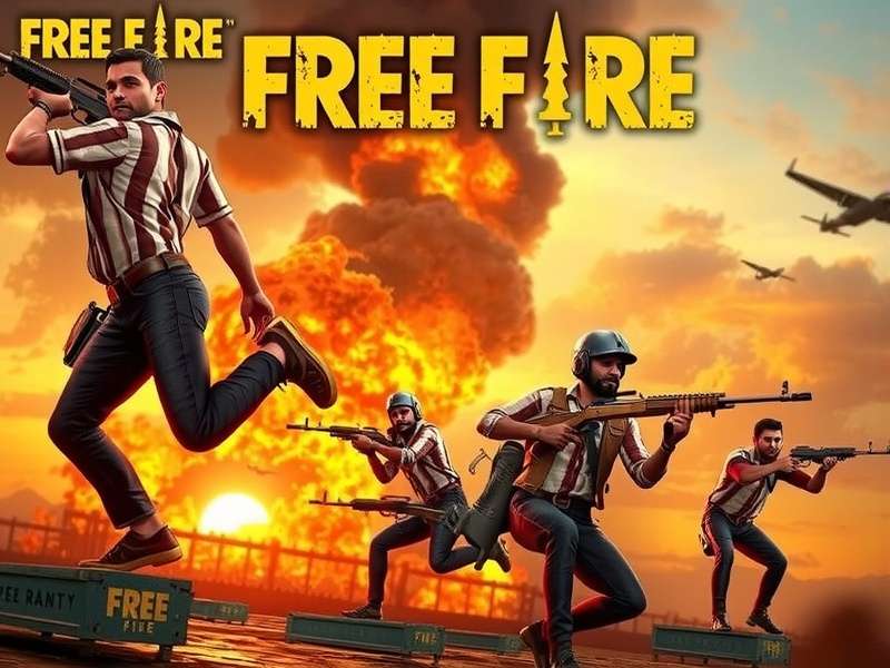Indian Free Fire gameplay screenshot showing character selection and map
