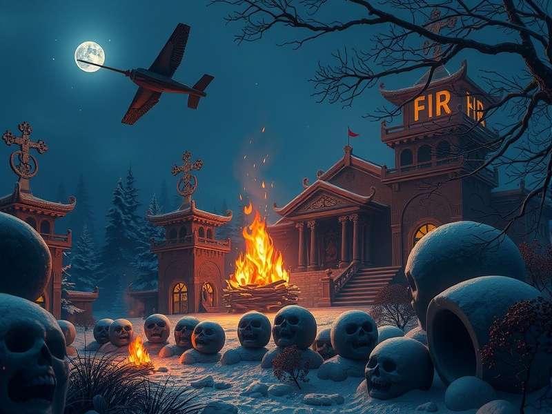 Detailed map strategy for Free Fire showing hot drop zones and rotation paths