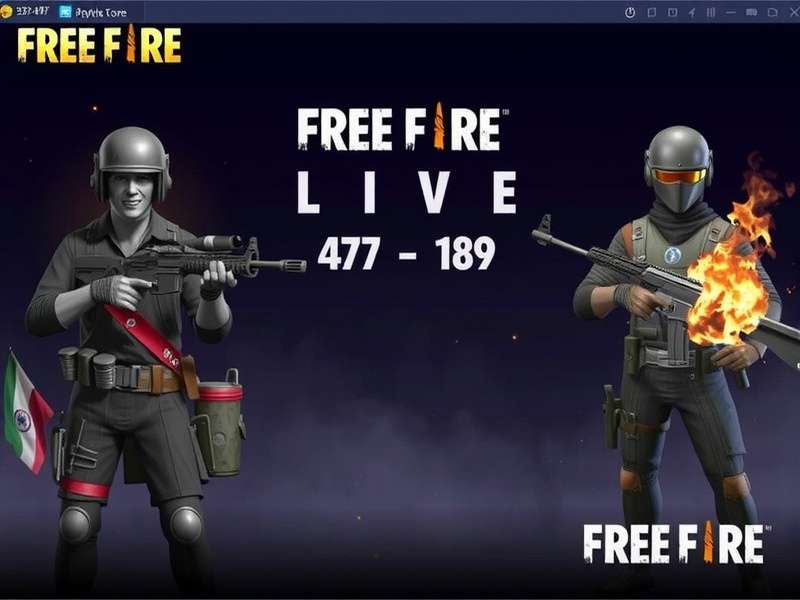 Free Fire live gameplay session on Indian server showing intense battle