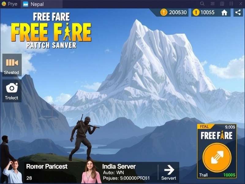 Nepal player accessing Indian Free Fire server on mobile device