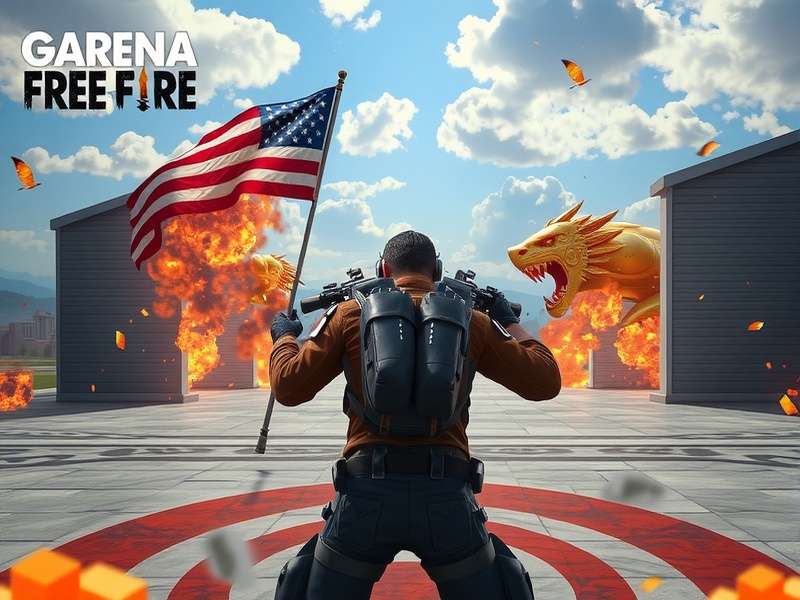Garena Free Fire gameplay screenshot showing Indian players in battle royale mode