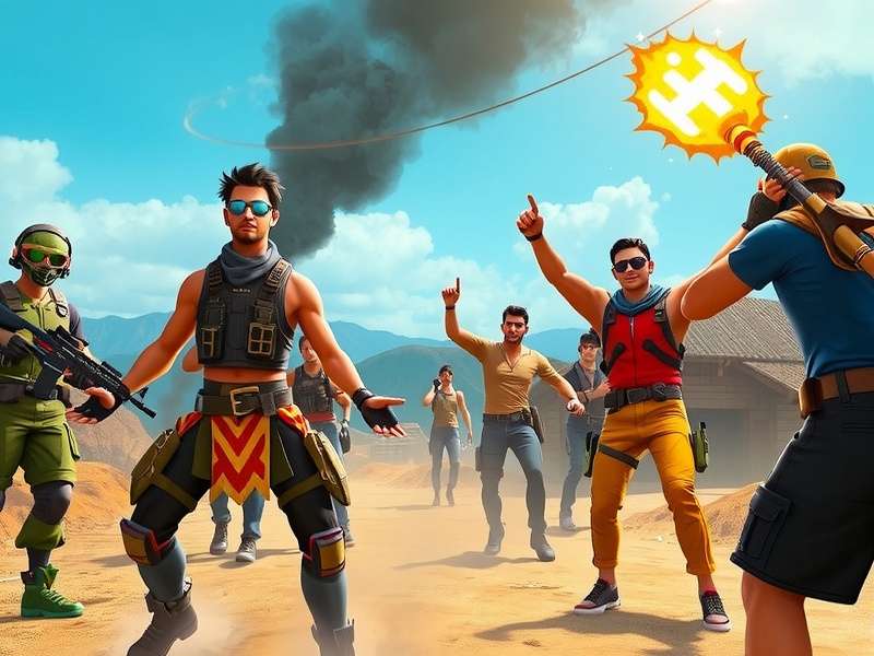 Indian Free Fire YouTubers playing together in a tournament