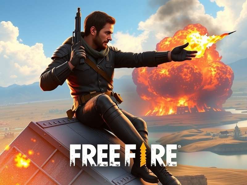 Baixar Free Fire Indian server download banner with battle royale action